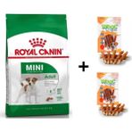 Royal Canin Mini Adult 8 kg Köpek Maması + 2x80 gr Wooc Ödül