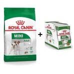 Royal Canin Mini Adult Köpek Maması 4 kg + 12 Adet Yaş Mama 3182550727822-6070