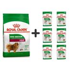 Royal Canin Mini İndoor Adult Köpek Maması 1,5 kg + 6 Adet Yaş Mama 3182550727389-6