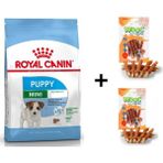 Royal Canin Mini Puppy 4 kg Yavru Köpek Maması + 2x80 gr Wooc Ödül