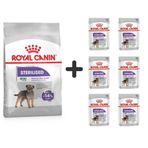 Royal Canin Mini Sterilised Kısır Köpek Maması 3 Kg + 6 Adet Yaş Mama 3182550894128-6