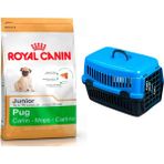 Royal Canin Pug Puppy Yavru Köpek Maması 1,5 kg + Pet Style Taşıma Çantası 49 cm Mavi