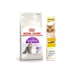 Royal Canin Sensible 33 Sindirim Hassasiyeti Kedi Kuru Mama 2 kg ve Gimcat Duo Paste Peynirli 50 gr Multi Vitamin
