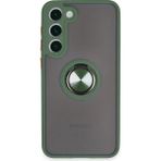 Royal Case Samsung Galaxy S23 Plus Kılıf Yüzüklü ve Stant Özellikli Şık Premium Silikon Kapak Ryc/montreal Yüzüklü - Yeşil
