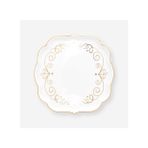 Royal Gold White Beyaz Porselen Çay Tabağı 10 Cm