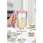 Royal Gross ROYALGROSS Pankek Dağıtıcı Hamur Porsiyonlayıcı 900 ml Pembe Dökme Aparatı Şekillendirici