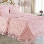 Royal Home Ebru Pudra 6 Parça Fransız Battaniye Takımı