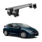 Royal Honda Civic IX (2011-2015) Uyumlu Gri Kilitli Ara Atkı Port Bagaj Tavan Barı