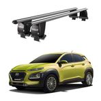 Royal Hyundai Kona (2017 ve Sonrası) Uyumlu Gri Kilitli Ara Atkı Port Bagaj Tavan Barı