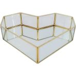 Royal Love Yaratıcı Kalp Şekli Metal Yansıtılmış Mücevher Tepsisi Şifoniyer Kozmetik Organizatör (Yurt Dışından)