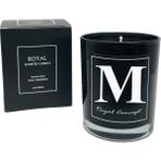 Royal Mum M Harf Bardak Mum Büyük Boy Pudra Kokulu 7 cm Çap 9 cm Boy