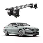 Royal Skoda Superb (2015 ve Sonrası) Uyumlu Gri Kilitli Ara Atkı Port Bagaj Tavan Barı