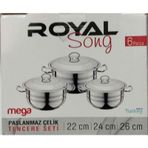 ROYAL Song Mega Çelik Tencere Seti D-5