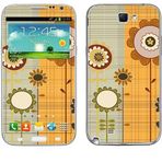 Royal Sticker Duvar Çıkartması RS. 39493 Samsung Note 2 için, Motif Flowers with Two Yatak Örtüsü