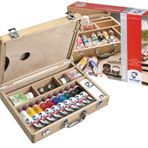 Royal Talens - Van Gogh Kraliyet Prim Ahşap Davasında Akrilik Sanat Seti Boyalar, Palet ve Fırçalar ile