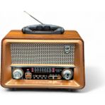 Royal Trend Ahşap Nostaljik Radyo,şık Tasarım Gerçek Ahşap Malzeme Nostalji Radyo - Kahverengi