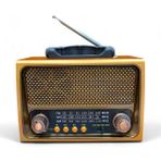 Royal Trend Nostalji Eskitme Radyo Solar Panelli 3 Bant Özellikli Nostaljik Radyo - Açık Kahverengi