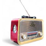 Royal Trend Nostalji Radyo Ekitme Trend Nostaljik Radyo(Bletooth ve Fener Özellikli) - Kırmızı