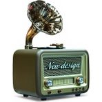 Royal Trend Trend Tasarım Gramafon Nostalji Radyo,bluetooth Nostaljik Radyo(Büyük Boy) - Yeşil - Kahverengi