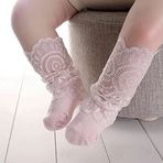 Royal&Chic Pembe Dantelli Bebek Çorap