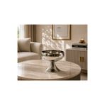 RoyalDecorHome GÜMÜŞ Ayaklı Ufo Vazo, Şekerlik, Lüks Meyve Sunumluk