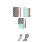 Royaleks 15 Çift Gri ve Beyaz Kadın Bilek Çorap