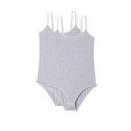 Royaleks 2 Adet Gri İp Askılı Kadın Çıtçıtlı Body