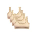 Royaleks 4 Adet Dantel Nakış İşlemeli Pedli Bambu Ten Kadın Büstiyer