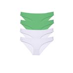 Royaleks 4 Adet Eko Set Likralı Slip Yeşil Beyaz Kadın Külot