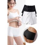 Royaleks 4 Adet Siyah Beyaz Kadın Dikişsiz Görünmez İz Yapmaz Mini Şort Boxer