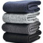Royaleks 4 Çift Termal Kalın Kışlık Havlu Çorap Erkek Kadın Unisex Pamuk - 40 - 45 - Renkli