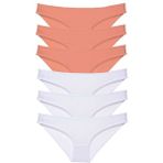 Royaleks 6 Adet Eko Set Likralı Pudra Beyaz Kadın Slip Külot