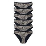 Royaleks 6 Adet Leopar Desenli Likralı Yumuşak Dokulu Kadın Slip Külot
