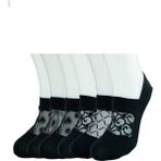 Royaleks 6 Adet Önü Transparan Kadın Fantezi Desenli Babet Çorap