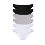 Royaleks 6 Adet Siyah Gri Beyaz Süper Eko Set Likralı Kadın Slip Külot
