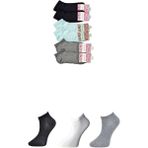 Royaleks 6 Çift Siyah Gri ve Beyaz Kadın Bilek Çorap