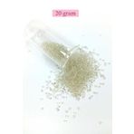 Royaleks BNC018 11/0 2 mm 20 gr Şeffaf Beyaz Dökme Cam Kum Boncuk