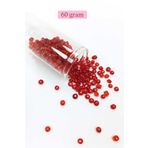 Royaleks BNC115 60 gr 6/0 4 mm Şeffaf Kırmızı Büyük Boy Dökme Cam Kum Boncuk
