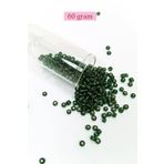 Royaleks BNC136 60 gr 6/0 4 mm Şeffaf Koyu Yeşil Büyük Boy Dökme Cam Kum Boncuk