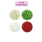 Royaleks BNC407 6/0 4 mm 4 Renk 80 gr Büyük Boy Dökme Cam Kum Boncuk