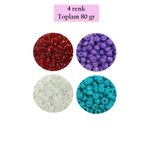 Royaleks BNC409 6/0 4 mm 4 Renk 80 gr Büyük Boy Dökme Cam Kum Boncuk