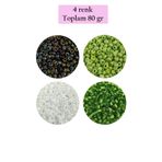 Royaleks BNC418 8/0 3 mm 4 Renk Toplam 80 gr Dökme Cam Kum Boncuk