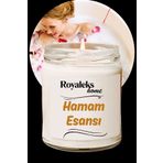 Royaleks Doğal Özel Seri Kokulu Dekoratif Kavanoz Mum 210 cc - Hamam Esansı - RYL