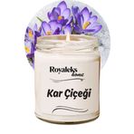 Royaleks Doğal Özel Seri Kokulu Dekoratif Kavanoz Mum 210 cc - Kar Çiçeği - RYL