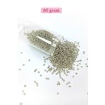 Royaleks Dökme Cam Kum Boncuk (11/0) 2 mm - 60 Gram - Gümüş - BNC057
