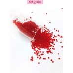 Royaleks Dökme Cam Kum Boncuk (11/0) 2 mm - 60 Gram - Şeffaf Kırmızı - BNC056 - Standart - Renkli