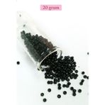 Royaleks Dökme Cam Kum Boncuk (8/0) 3 mm - 20 Gram - Parlak Siyah - BNC170 - Standart - Renkli