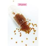 Royaleks Dökme Cam Kum Boncuk (8/0) 3 mm - 20 Gram - Şeffaf Açık Kahve - BNC148