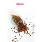 Royaleks Dökme Cam Kum Boncuk (8/0) 3 mm - 20 Gram - Şeffaf Kahve - BNC157