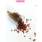 Royaleks Dökme Cam Kum Boncuk (8/0) 3 mm - 20 Gram - Şeffaf Koyu Kahve - BNC159 - Standart - Renkli